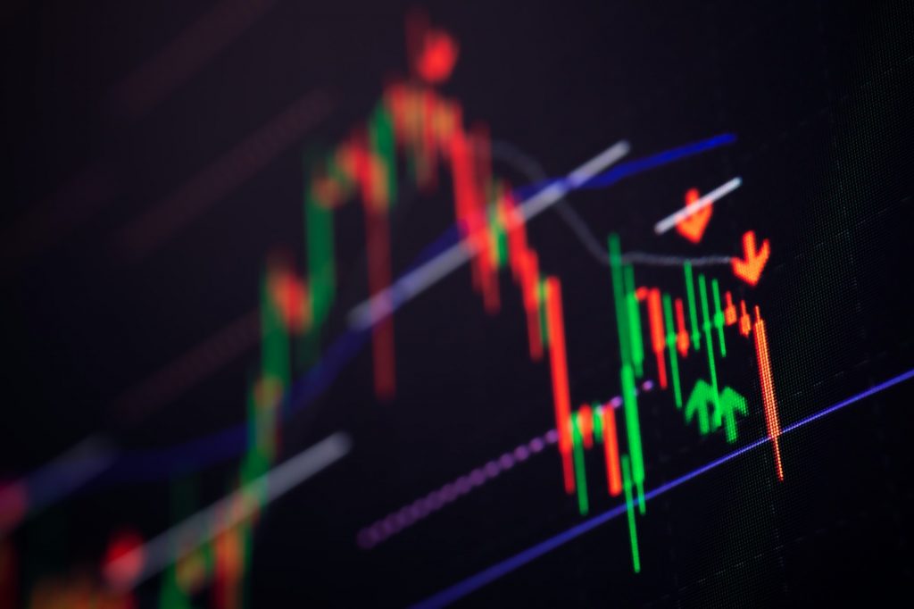 Background of Stock market graph chart