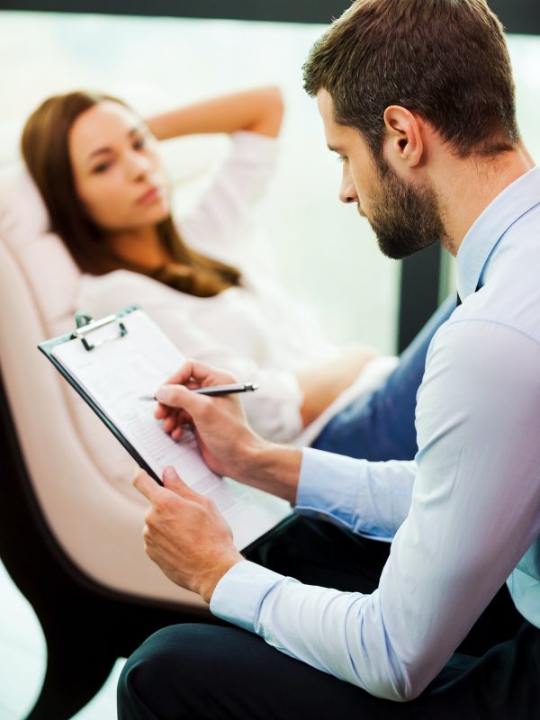 Psychiatrist at work.