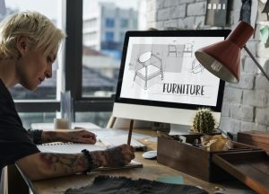 Armchair furniture sketch plan draft