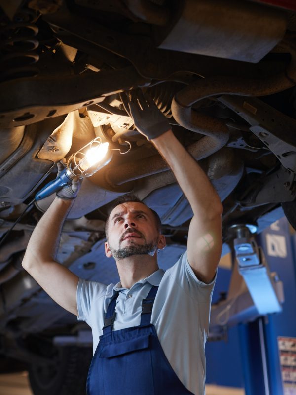Car Mechanic Working in Shop