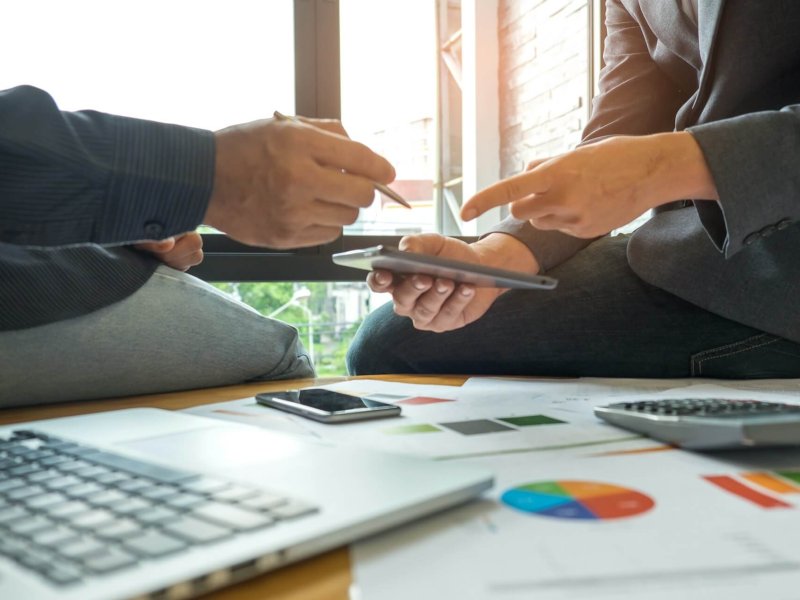 Business concepts,Two men are consulting a business.