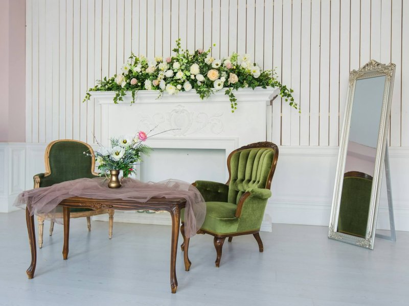 Elegant room with antique furniture