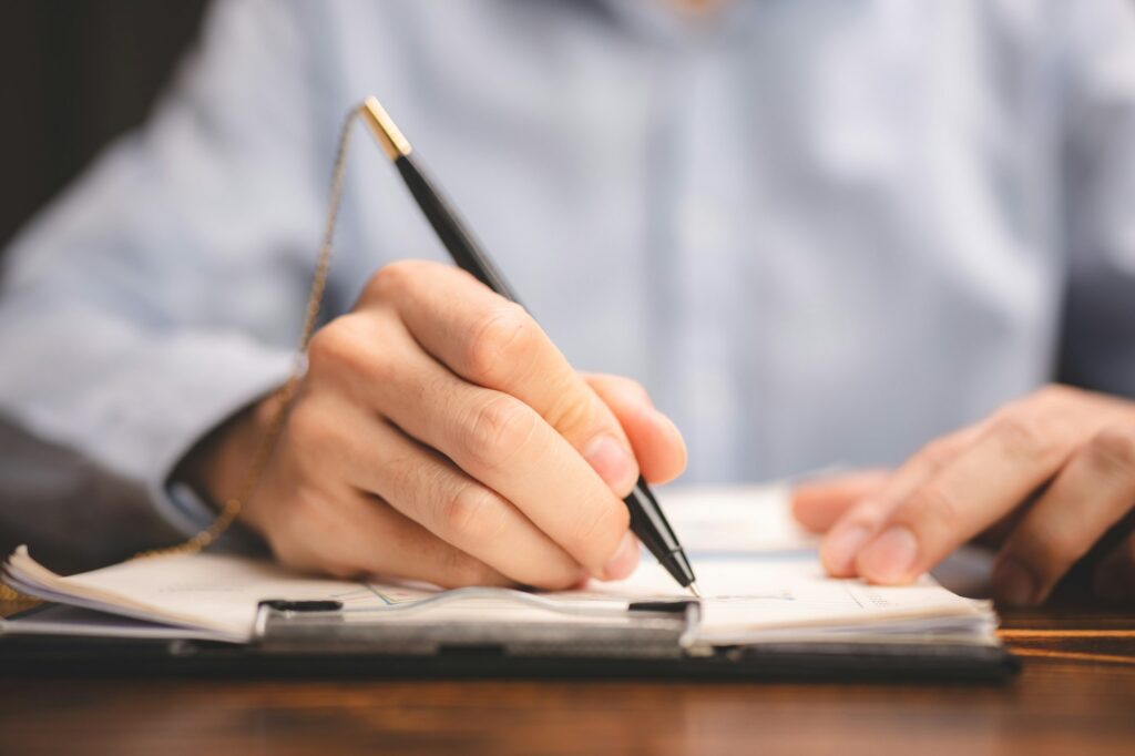 business of insurance client feedback service concept, businessman are work on marketing management